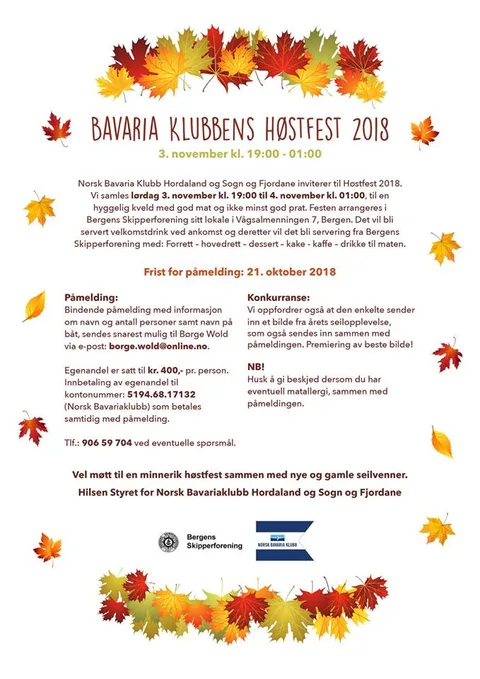 Bilde fra nyhetsartikkelen «Høstfest i Bergen 3. november»